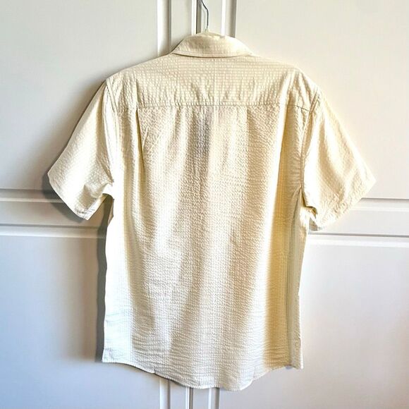 NWT Joe’s cotton short sleeves button up shirt in Ecru color. Size M - Picture 9 of 12